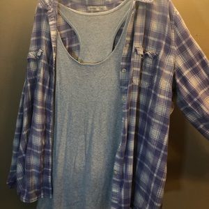 Flannel and tank top